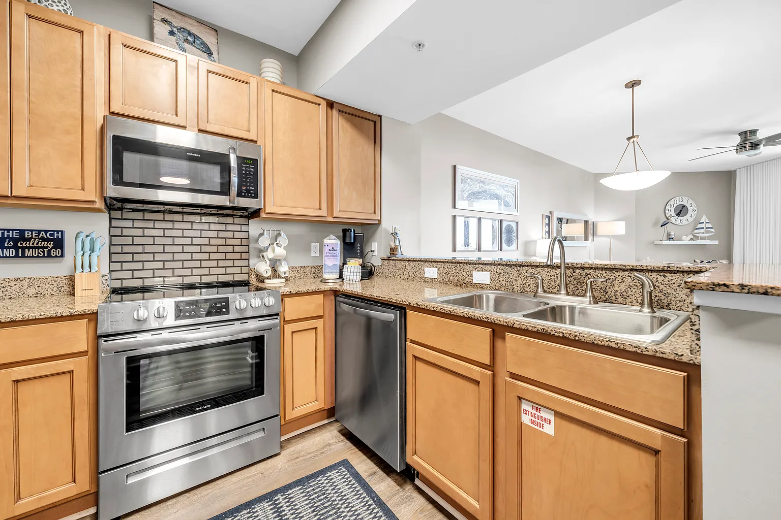 Your fully-equipped kitchen makes home-cooked meals a joy with granite counters, stainless appliances, and everything you need to create memorable dining moments.