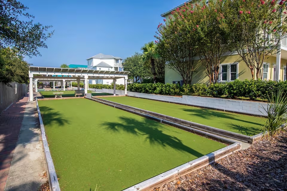 Enjoy outdoor fun and friendly competition at the community bocce ball courts. Perfect for relaxing afternoons with family and friends in a laid-back coastal setting. A great amenity for soaking in the relaxed Emerald Coast lifestyle.