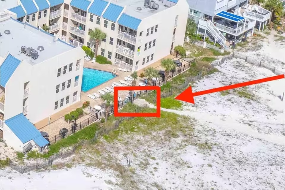 Convenient beach access just steps away—easy walks to the sugar-white sand and Emerald waters.