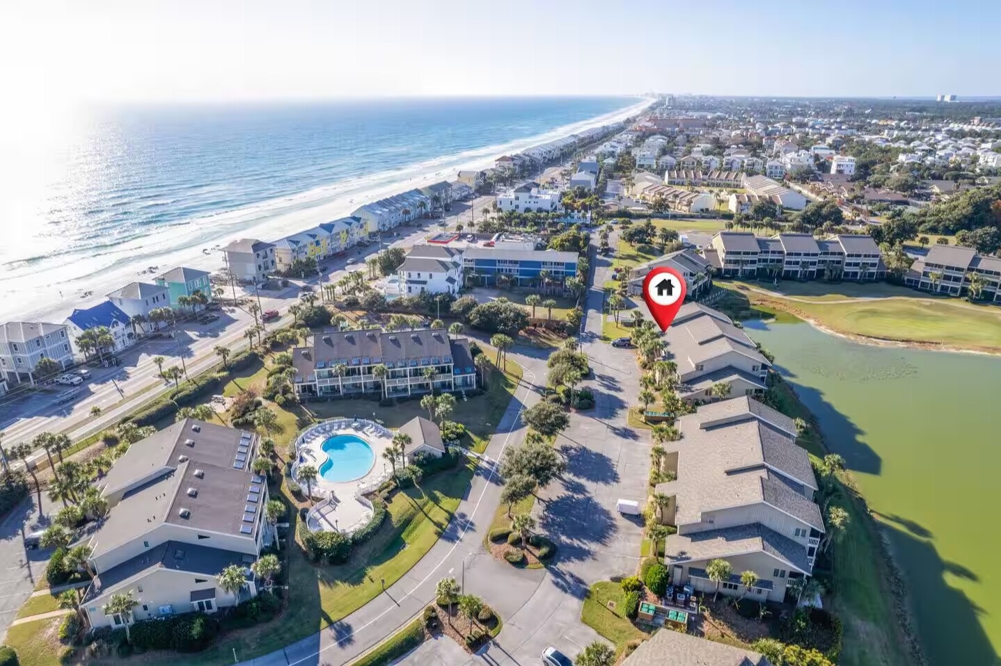 3 Minute walk to sugar white sands and emerald green waters.