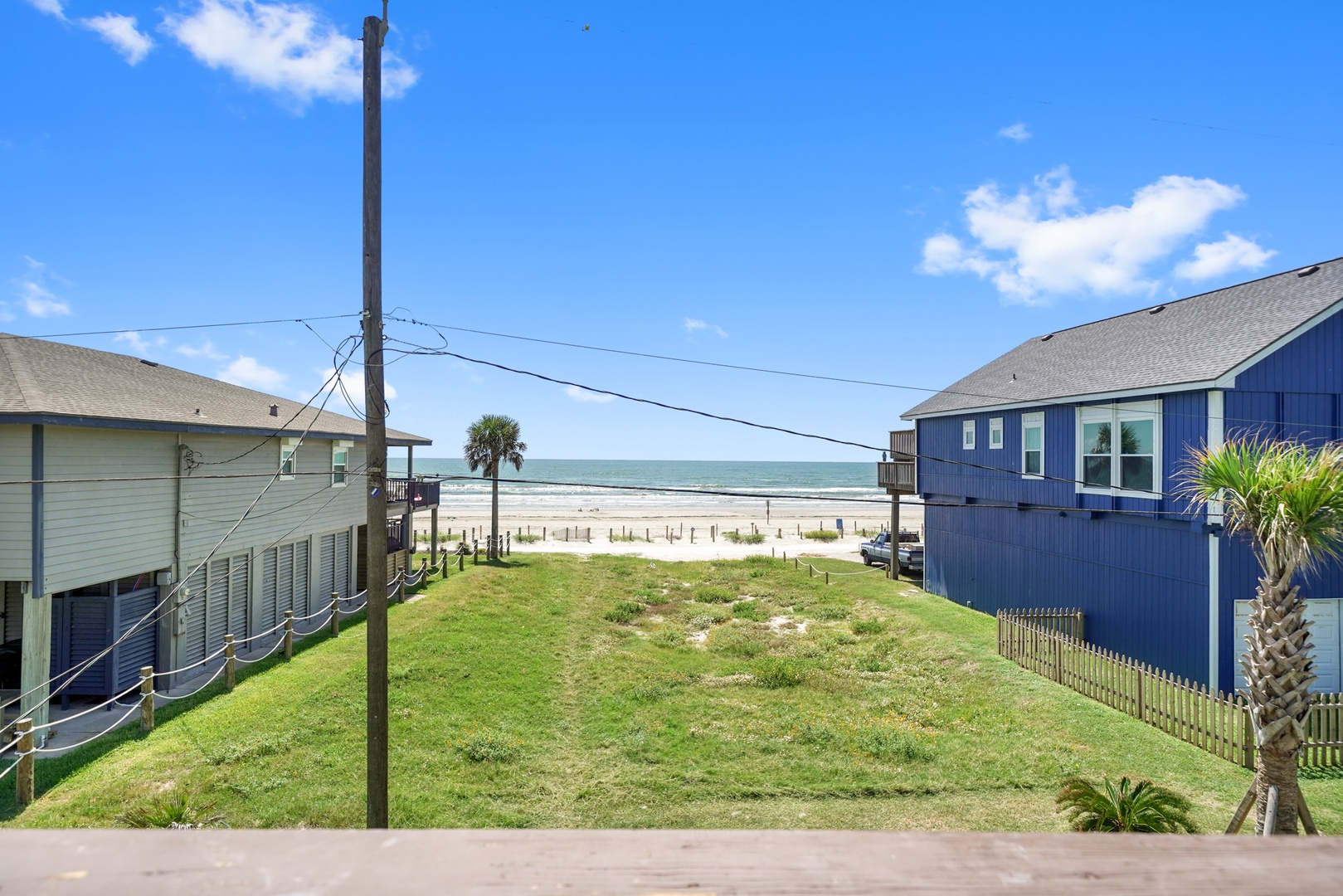 Beachside location steps from ocean waves