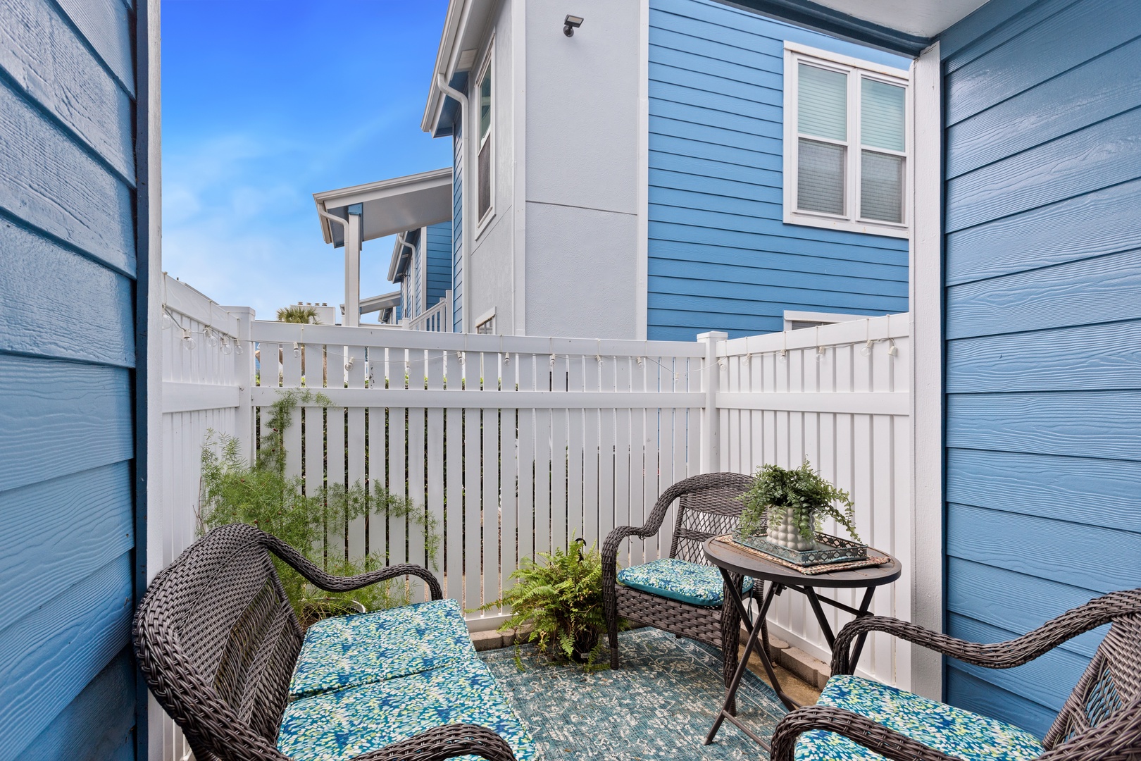 Relax outside in your private patio space