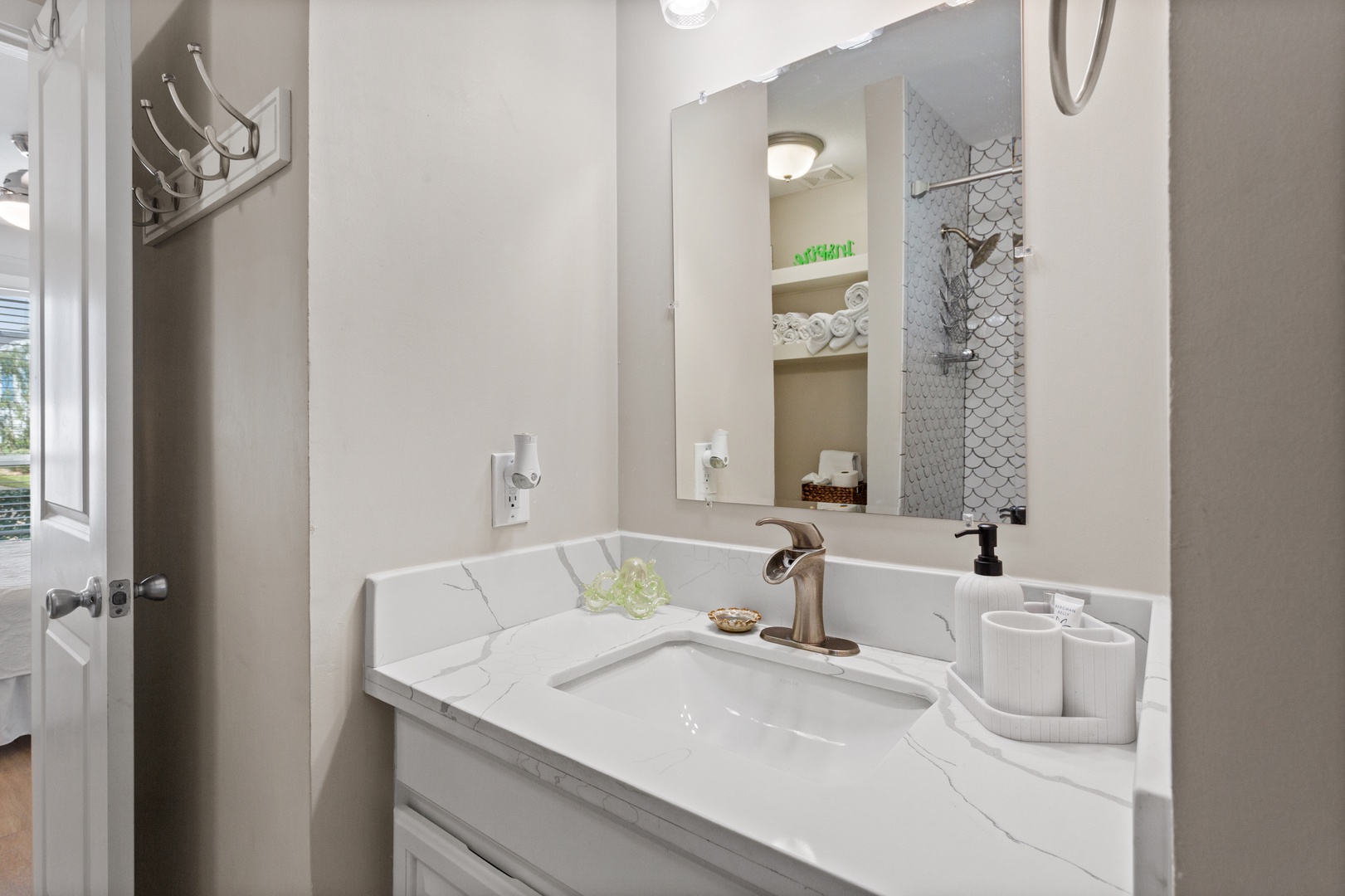 Elegant bathroom with modern comforts