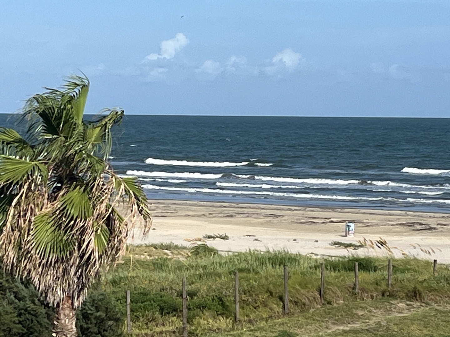 The beach is a SHORT walk from the house. Beautiful coastal setting with pristine sandy beach and rolling waves, framed by tropical palm trees and natural vegetation.