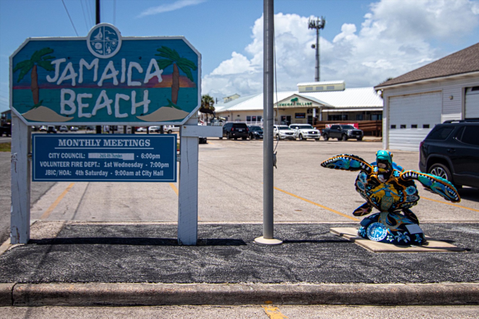 Jamaica Beach community sign.