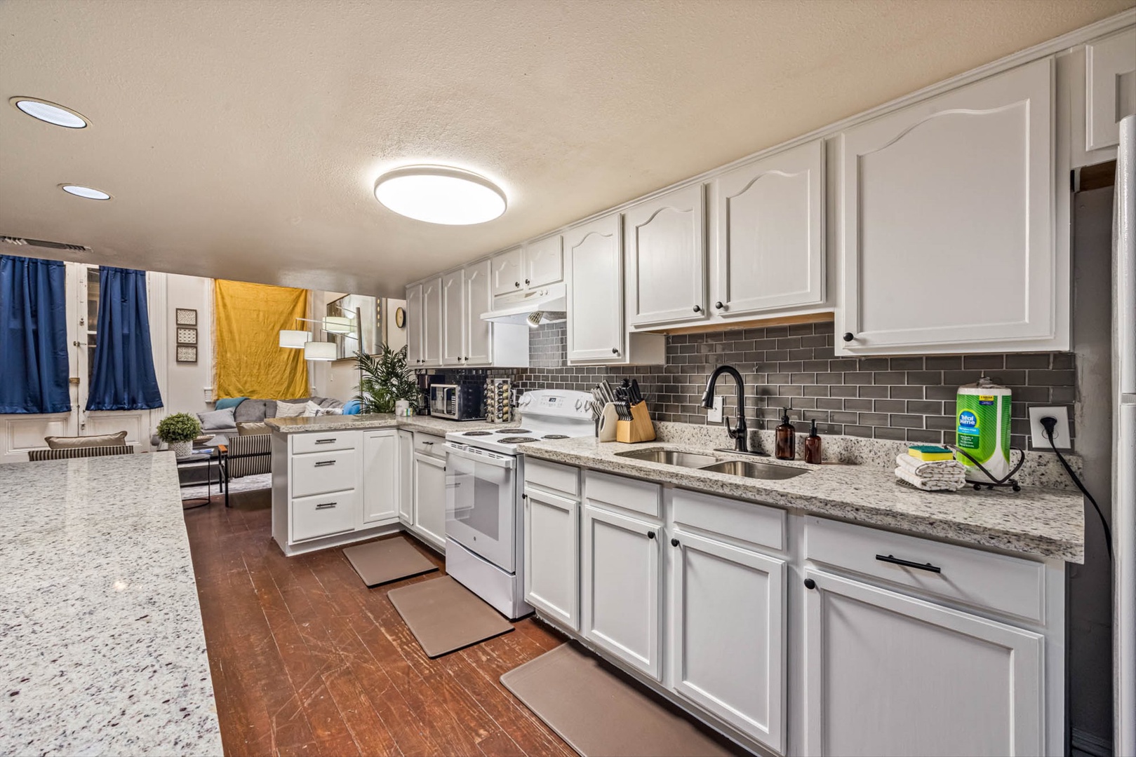 Spacious granite kitchen with all you need to cook.