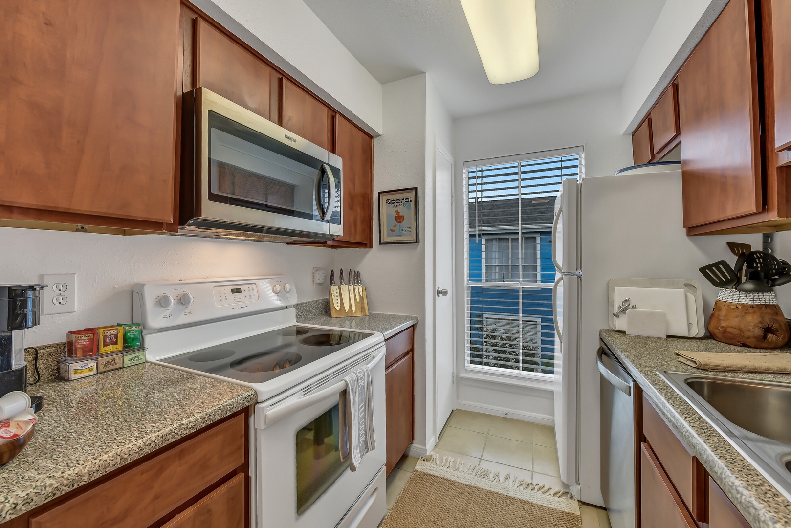 Fully equipped kitchen with modern appliances