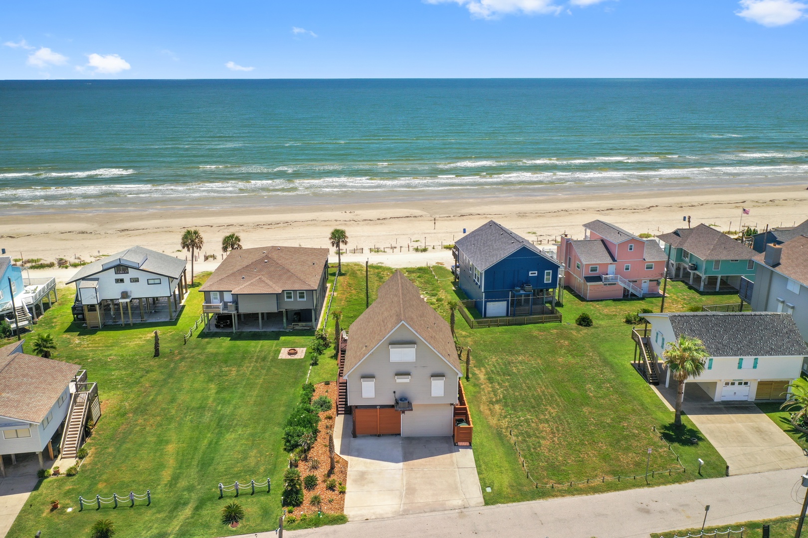 Steps from the beach in a coastal setting