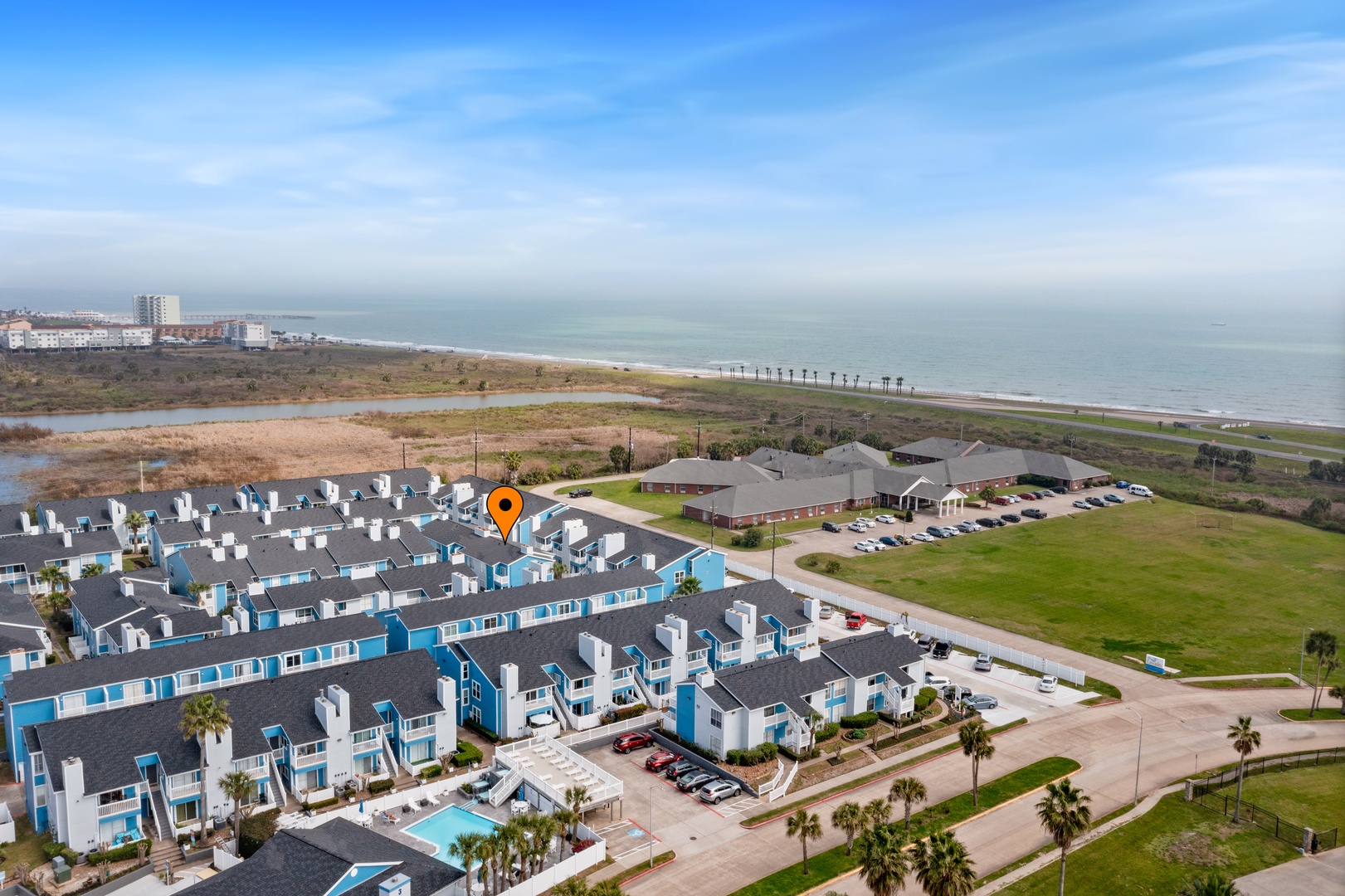 Beach access and tropical surroundings
