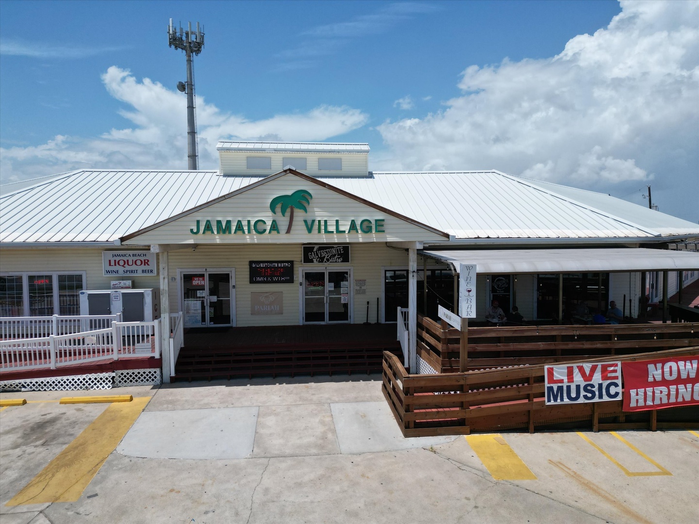 Jamaica Village shopping and dining complex.