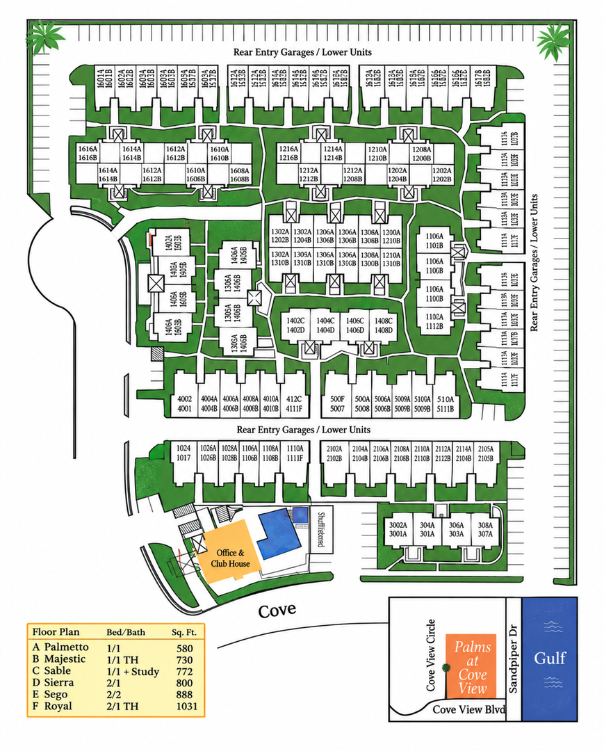 Resort Site Map and Amenities Layout