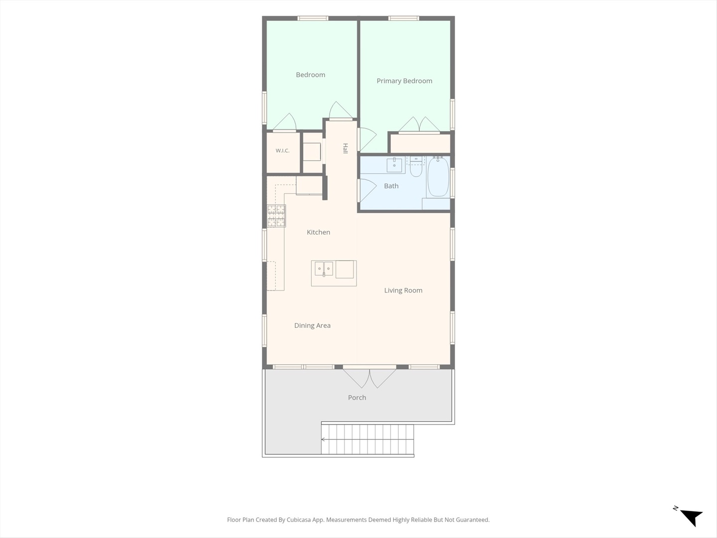 Thoughtful layout with 2 bedrooms and open living area.