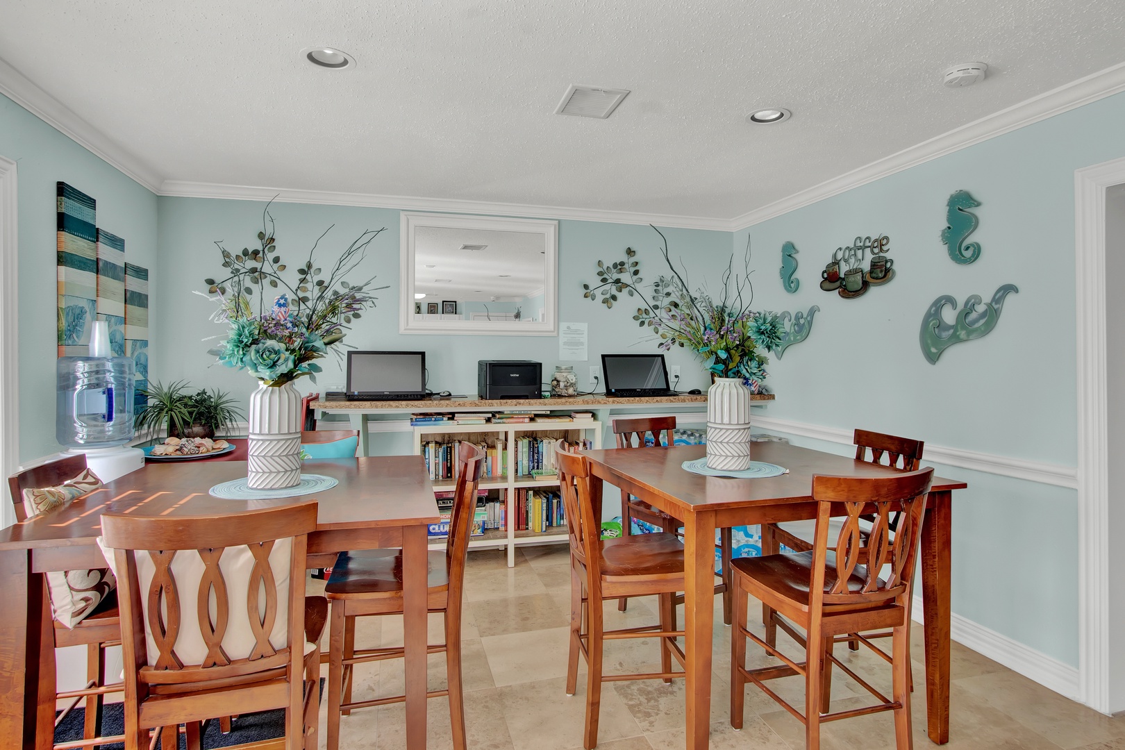 Community clubhouse with inviting coastal style.