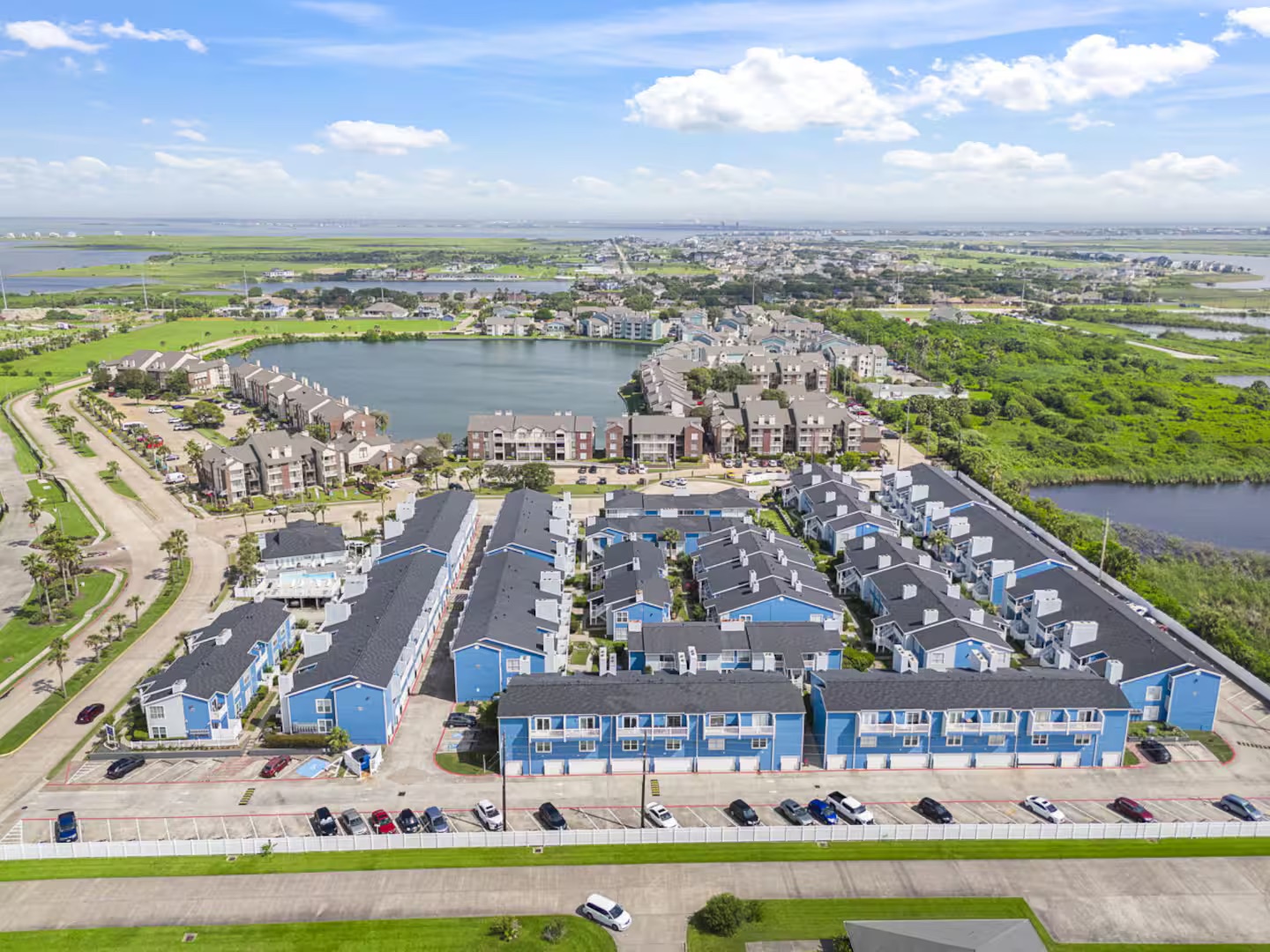 Aerial coastal views with natural surroundings