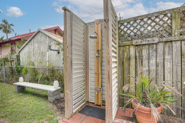 Private outdoor shower.