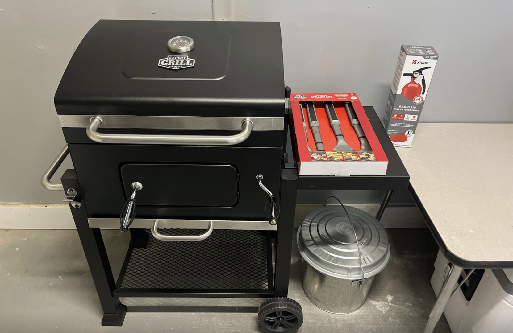 bring your own charcoal and fire this baby up outside