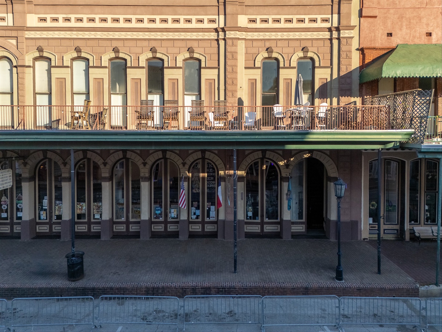 Historic exterior with balcony terrace overlooking the street.