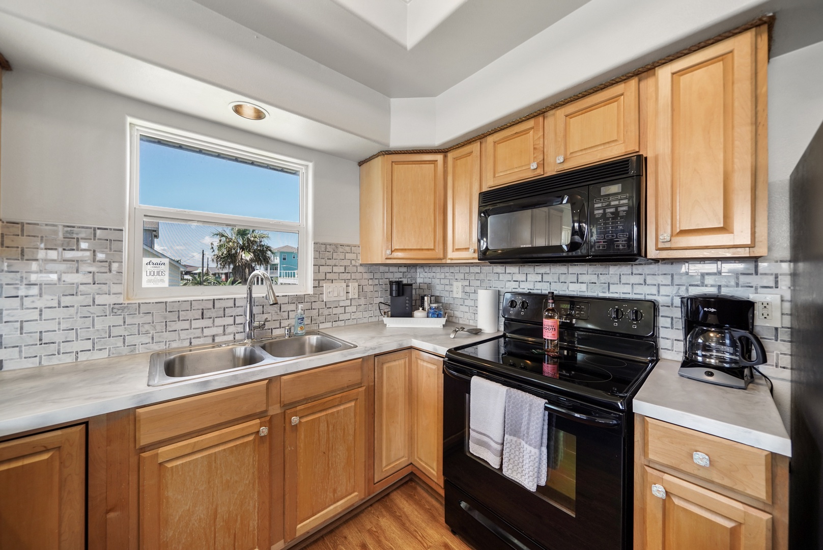 Bright kitchen with modern appliances