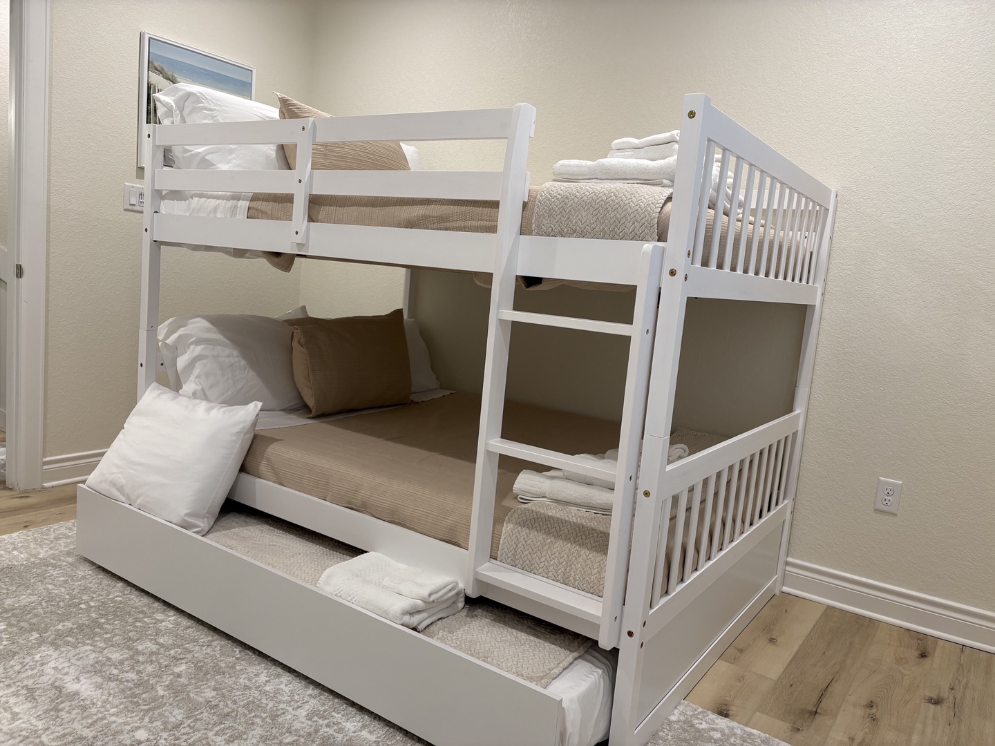 Plenty of pillows in these Sandy Bunks