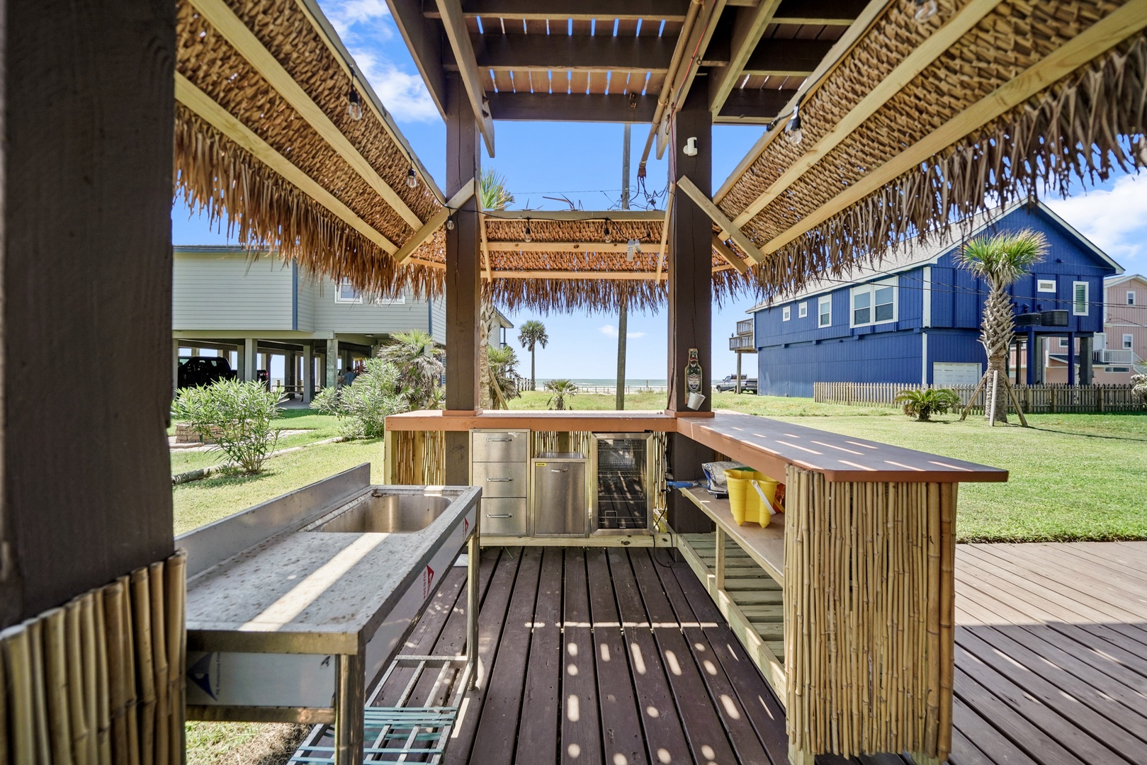 Palapa grill area for coastal gatherings