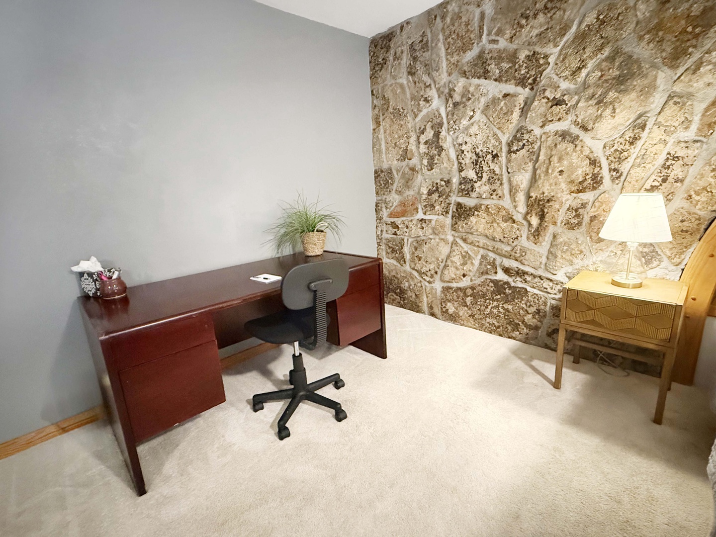Your own dedicated workspace blends rustic charm with modern comfort.