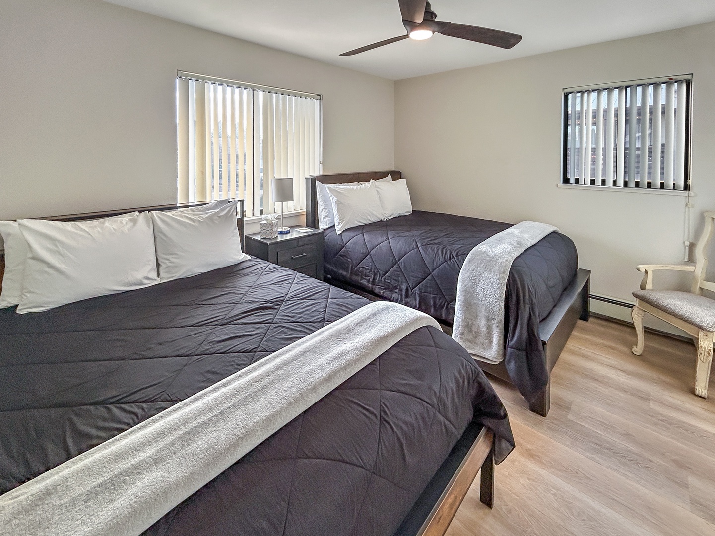 Comfortable queen beds.