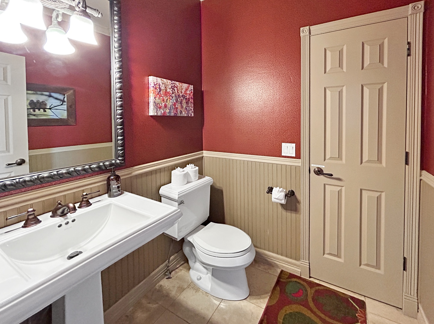Powder room on main floor.