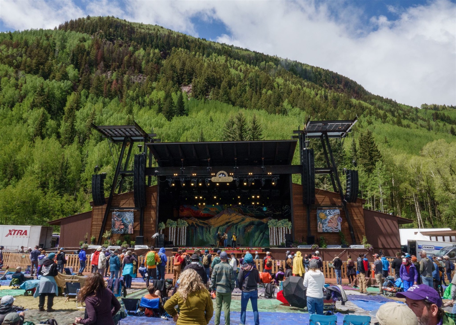 Tellurides outdoor concert stage-Bluegrass Festival