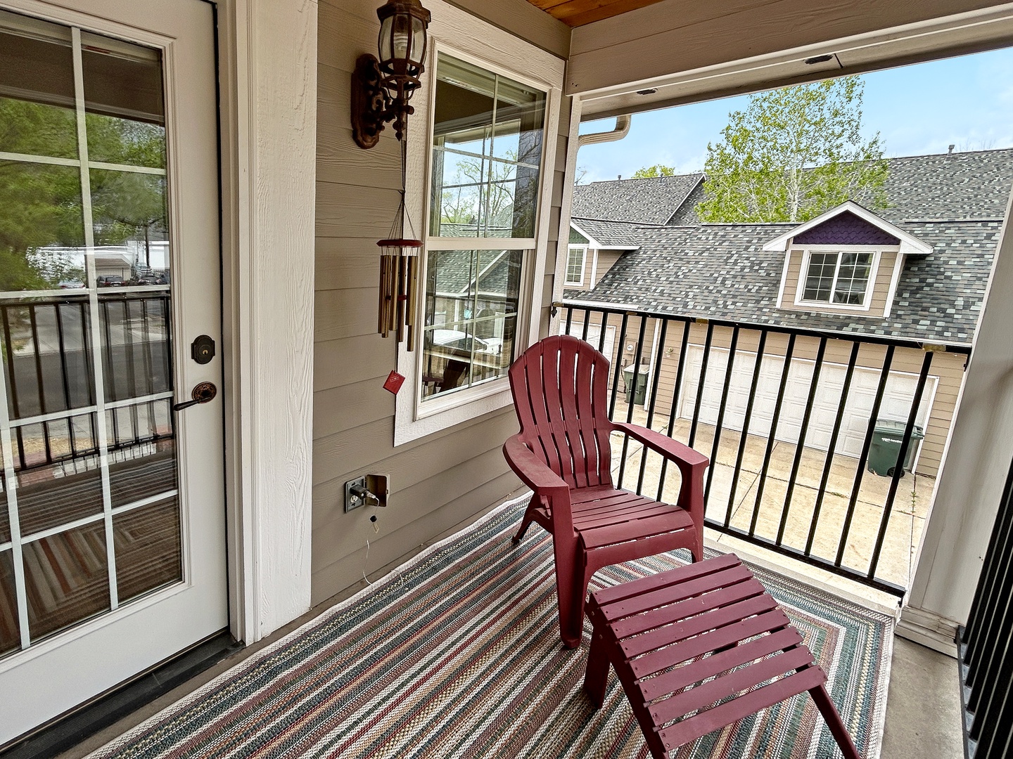 Private balcony on second floor