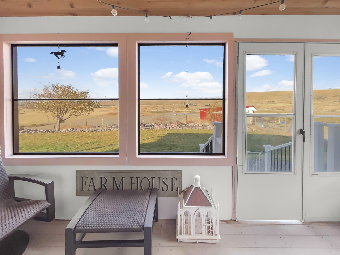 Enclosed patio off of bedroom