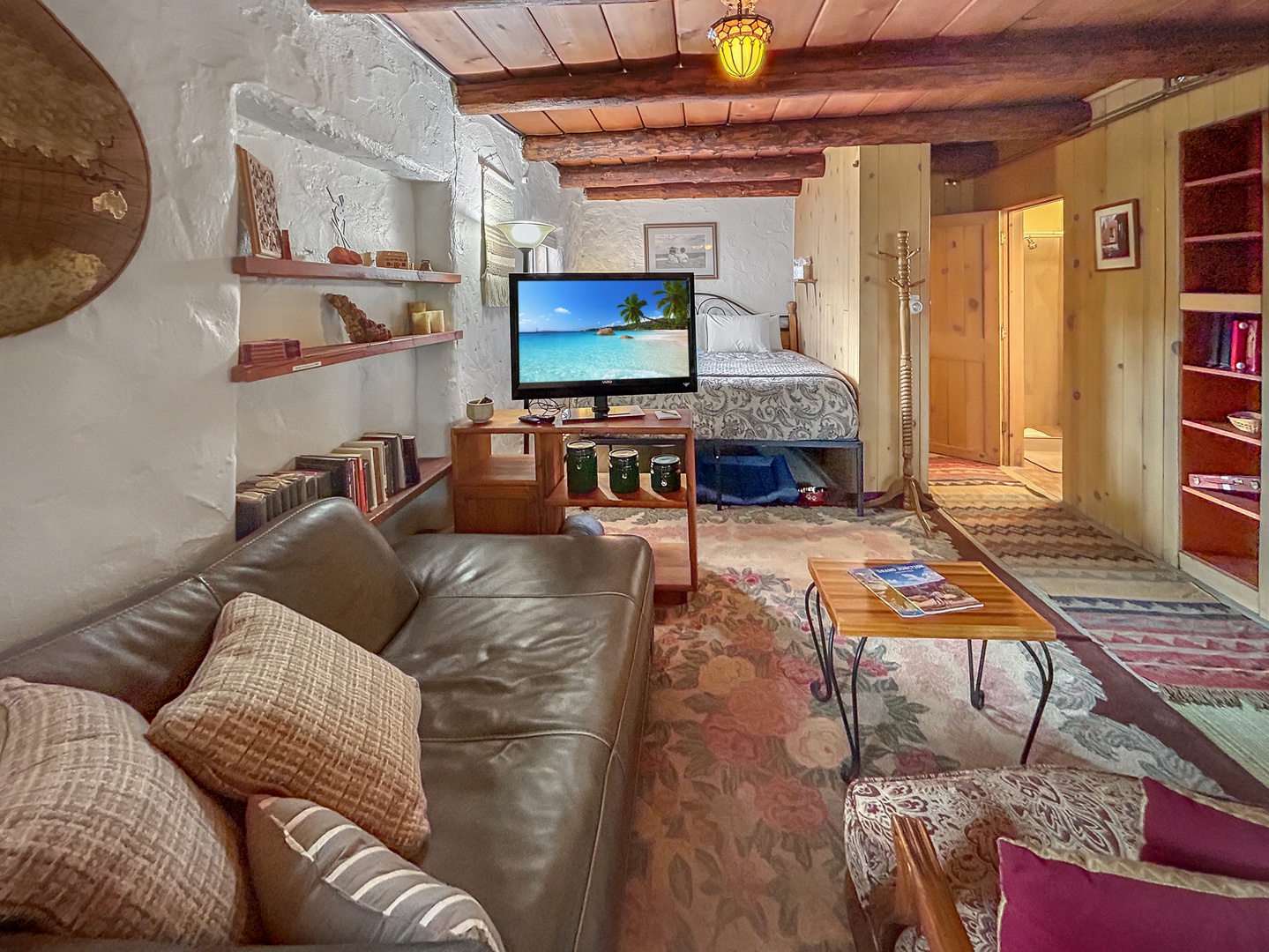 Step into your charming studio adobe retreat