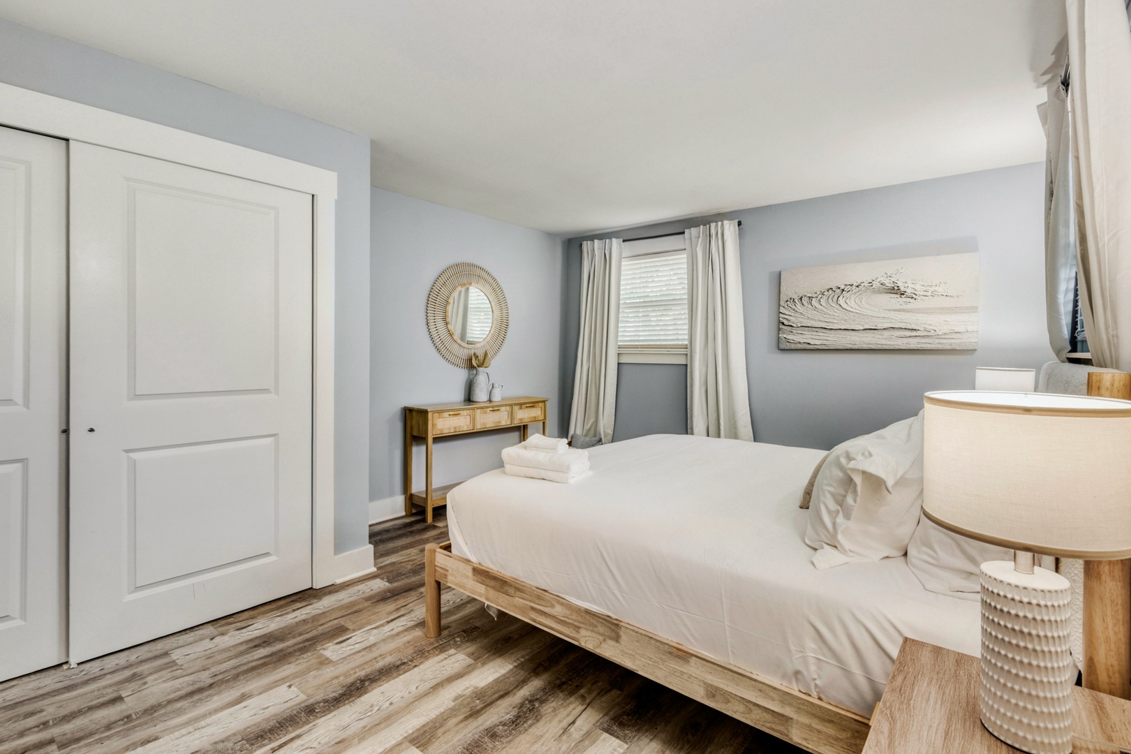 Serene Bedroom with Soft Linens & Natural Light