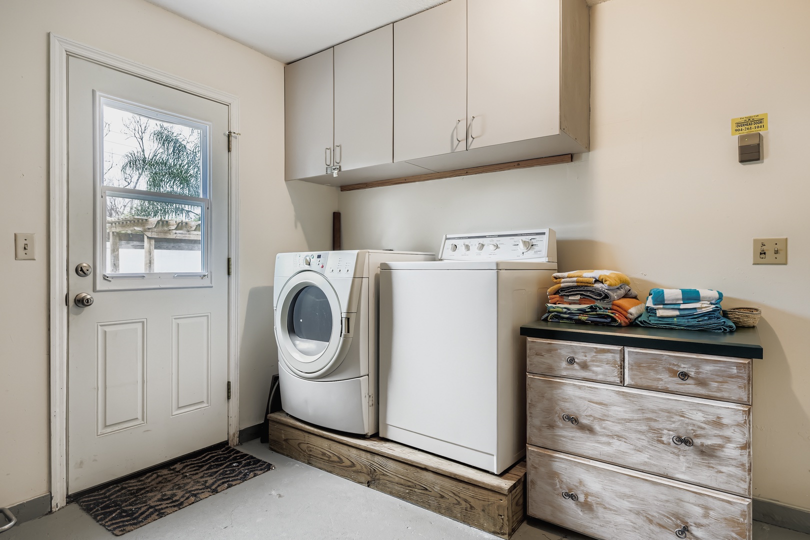 Laundry with pool towels.