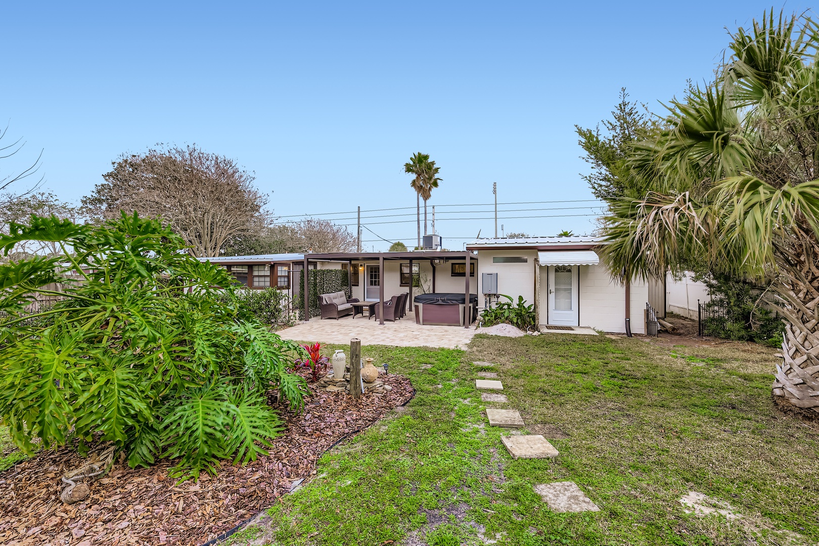 Private retreat with mature gardens.