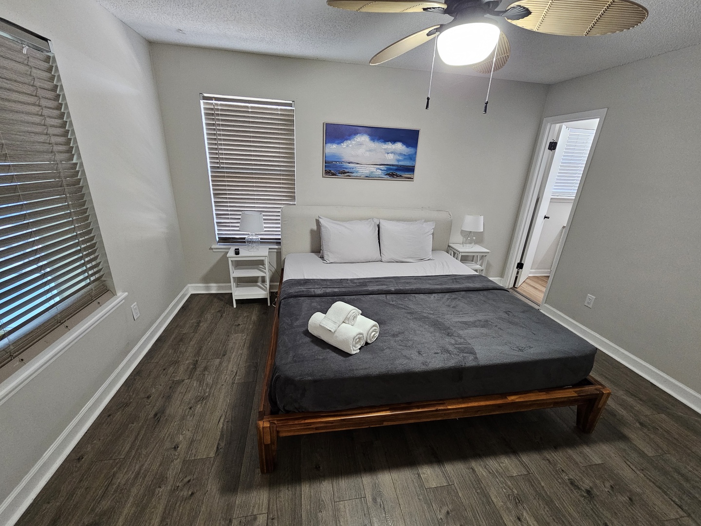 Primary bedroom with King size bed