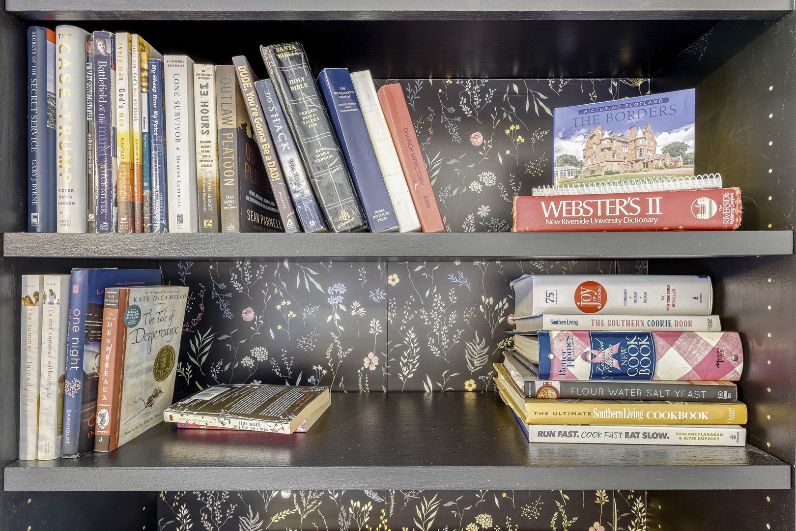 Charming library collection.