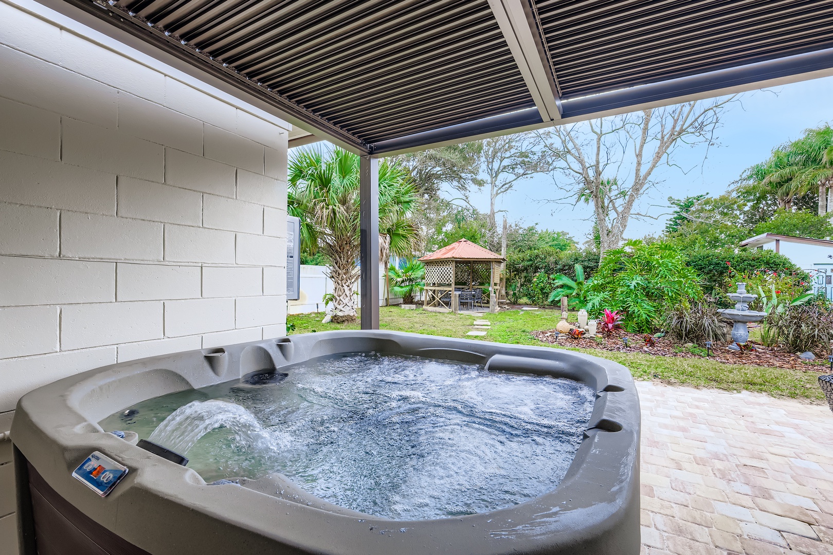 Soak under stars, backyard bliss.