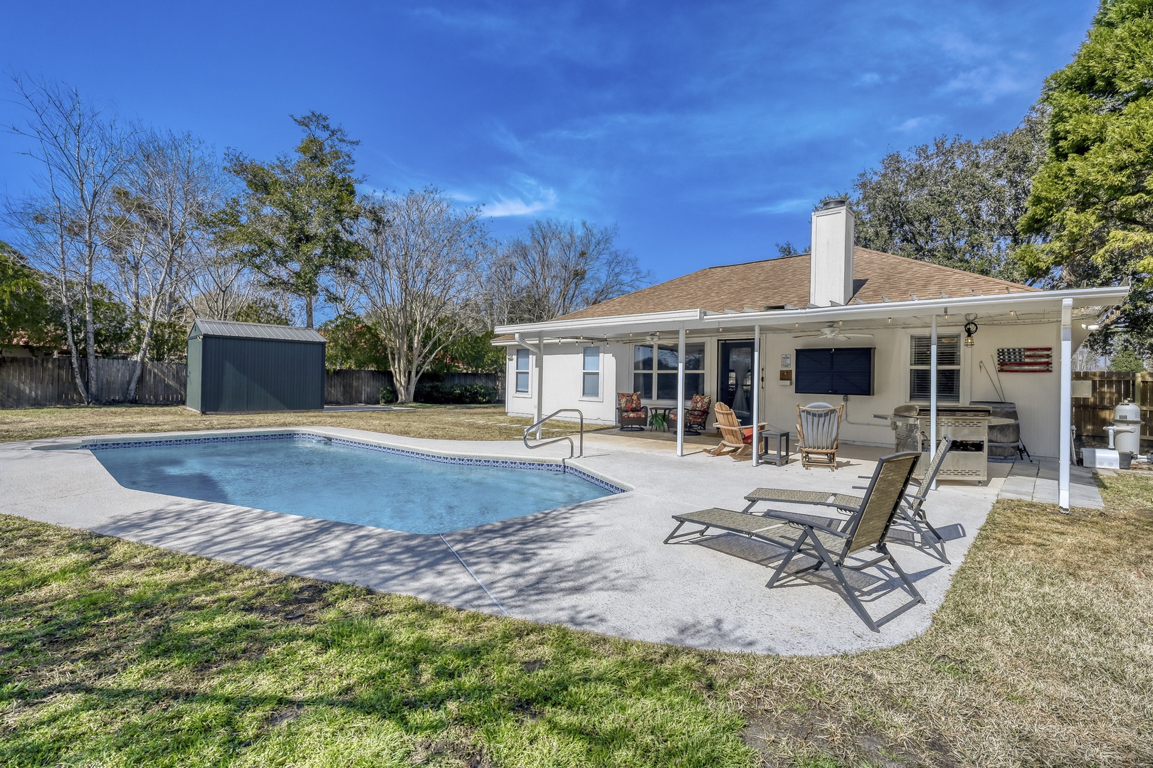 Dive into your private pool oasis.