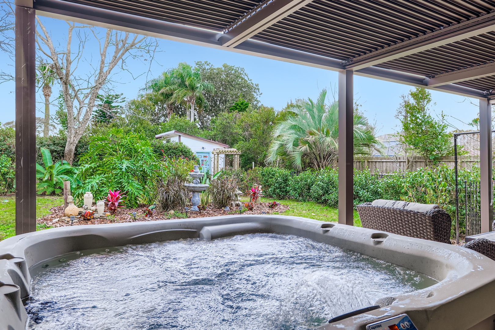 Hot tub haven, serene escape>