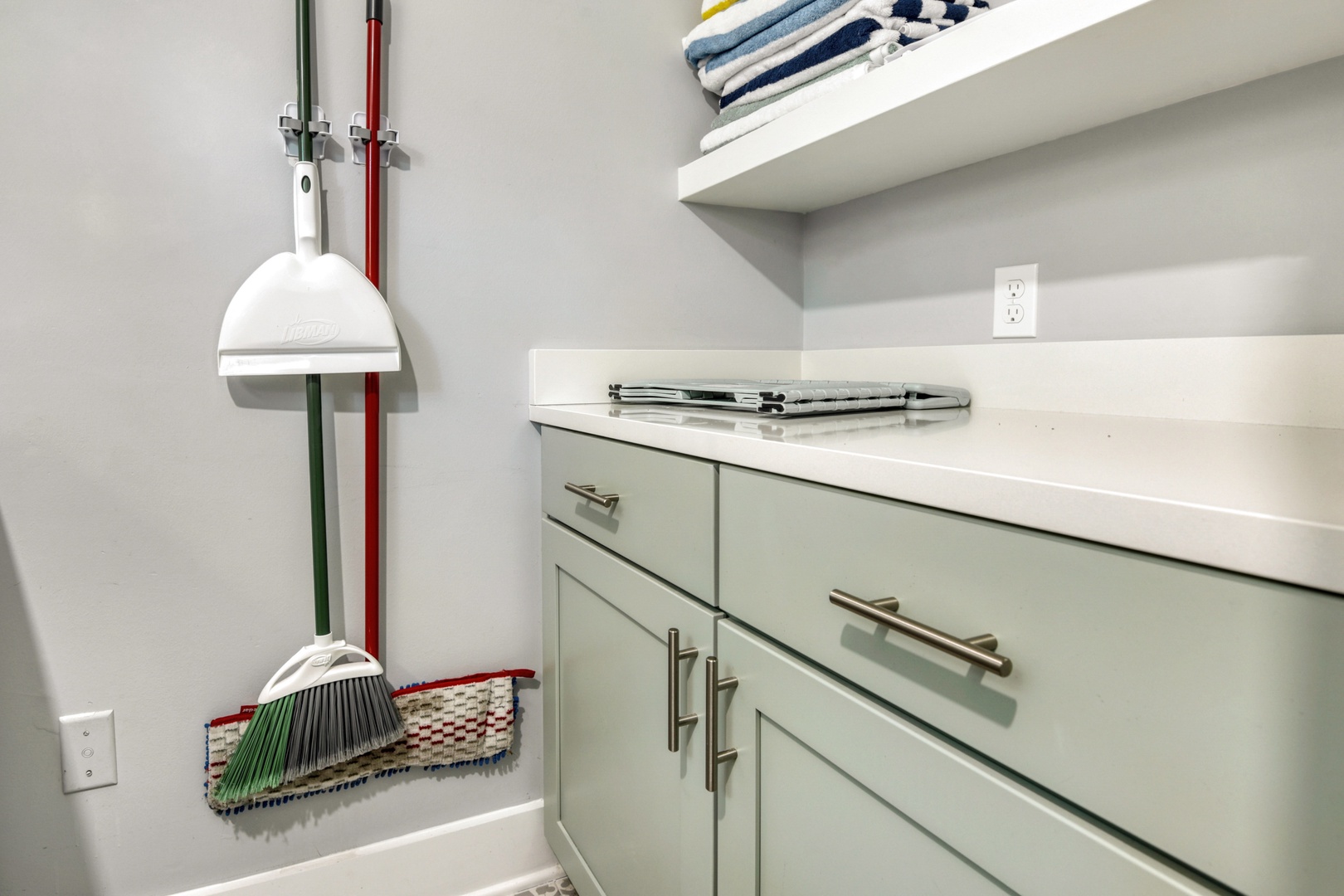 Convenient Laundry Room with Built-in Storage