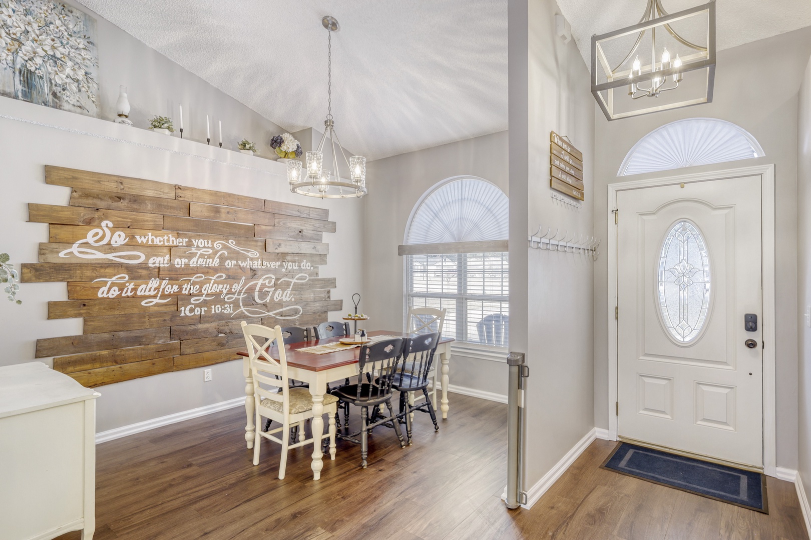 Step into your welcoming dining space.