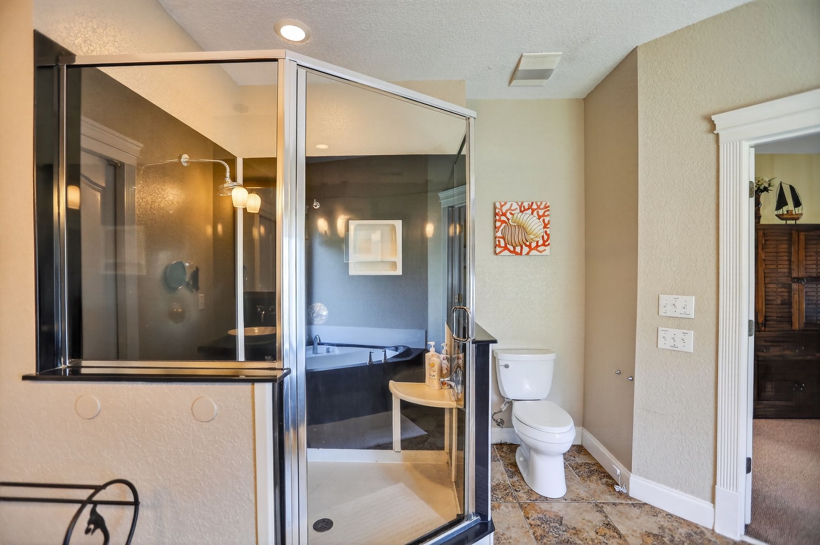 Ensuite Full Bathroom - Double Vanity - Jetted Tub - Walk In Shower