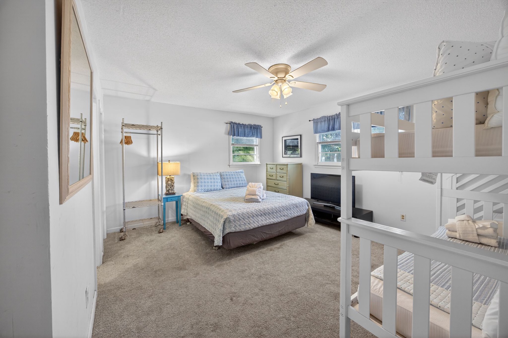 Second Bedroom - Queen Bed & Twin Over Twin Bunk