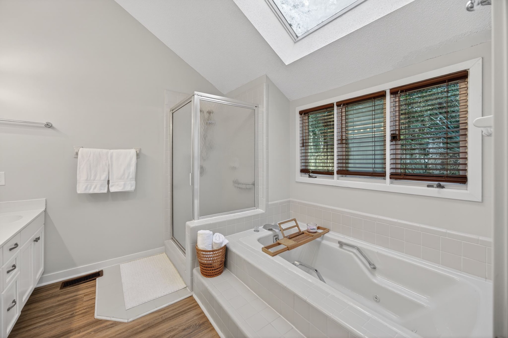 Primary Bathroom - Dual Vanity, Soaking Tub, Walk-In Shower