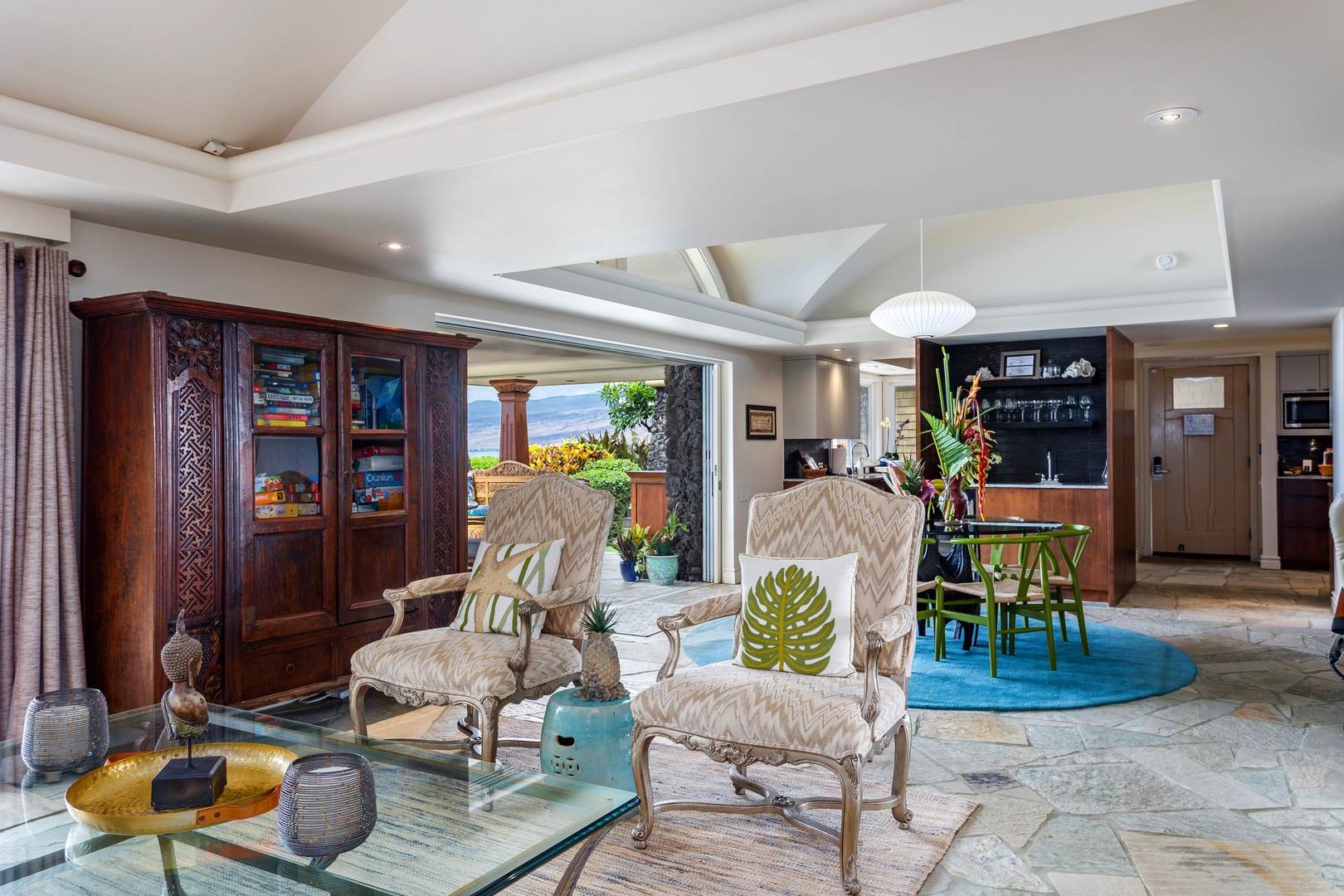 Step into your elegant island retreat where comfort meets sophistication. Relax in plush seating, enjoy ocean views, and experience seamless flow from living to dining and kitchen—perfect for unwinding after sun-soaked days.