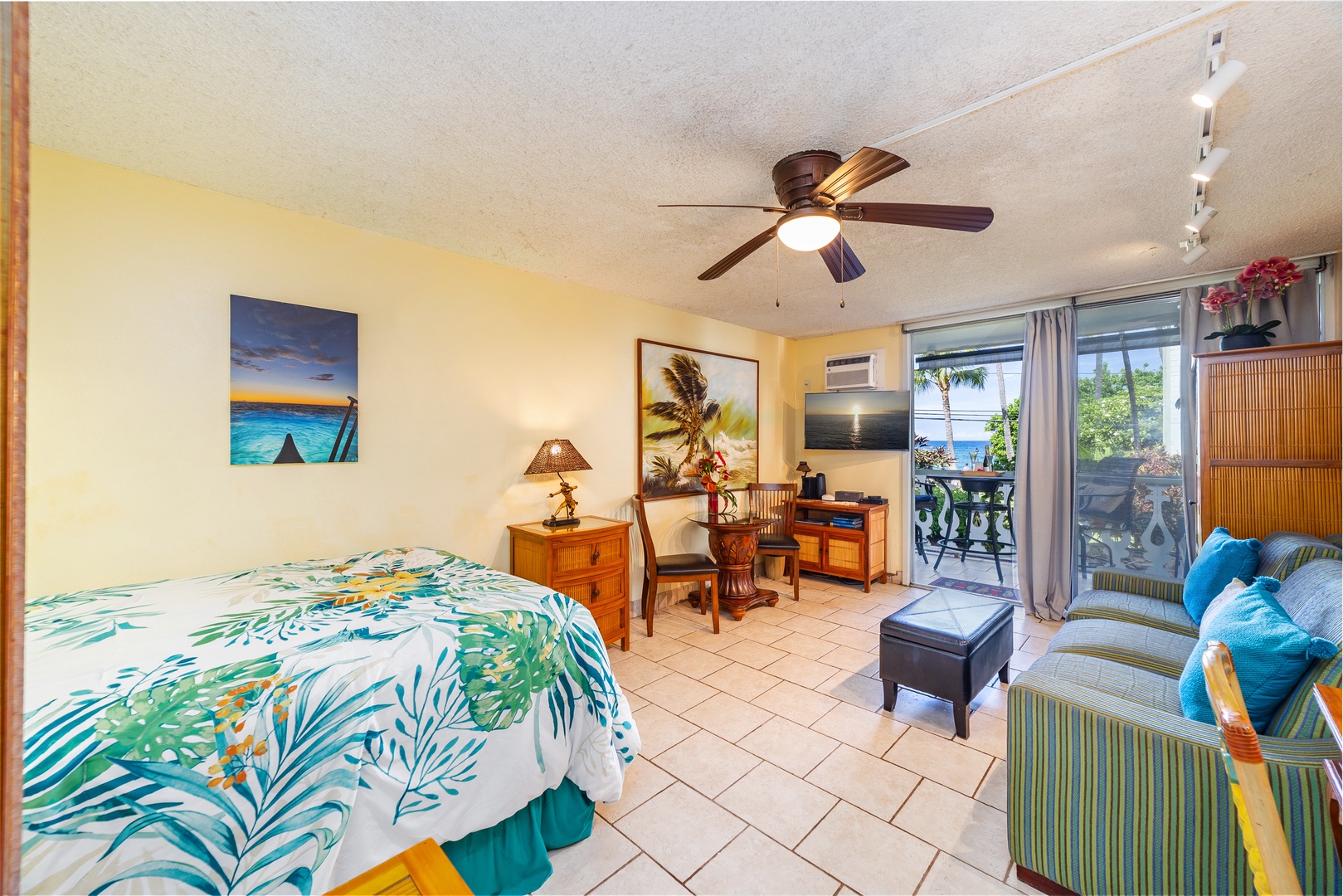 A large living space makes for a comfortable stay.
