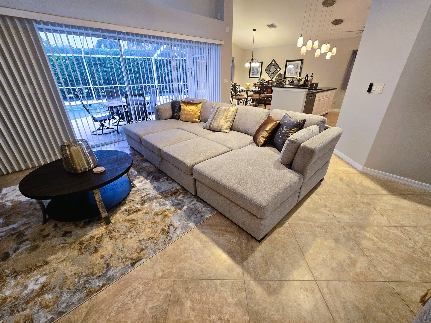 Storage Chaise Sectional Integrated Pullout Sleeper Perspective