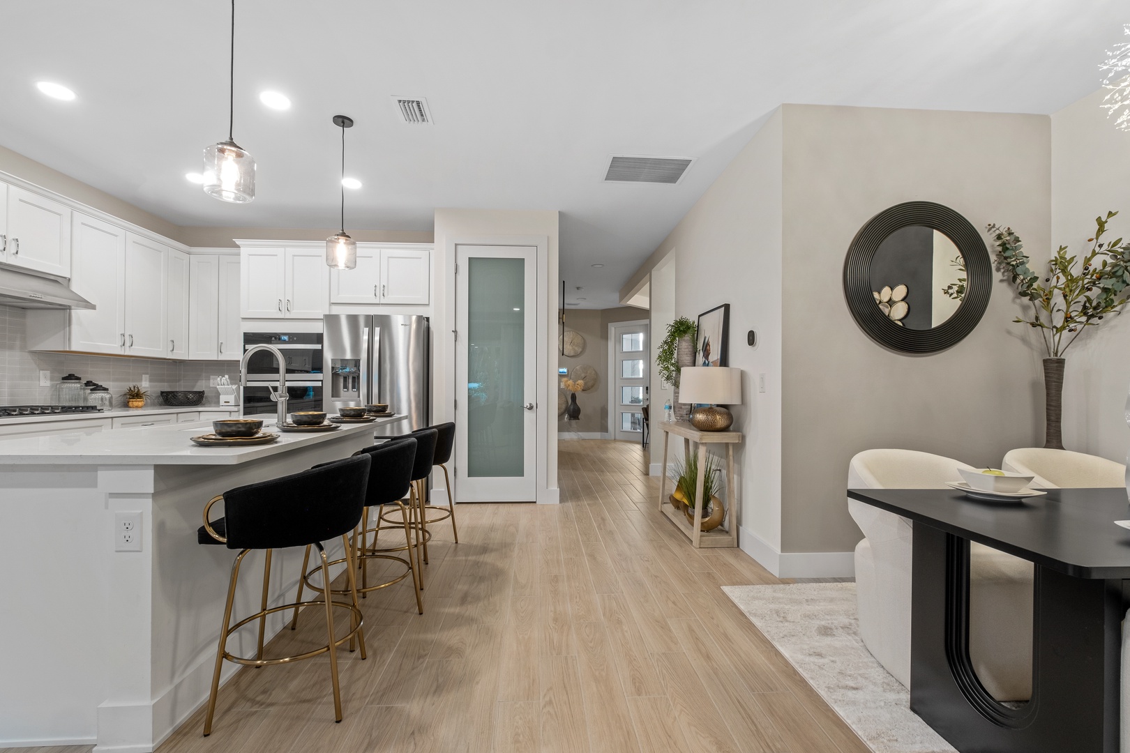 Your spacious open kitchen flows seamlessly into the dining area, creating the perfect space for cooking and sharing meals.