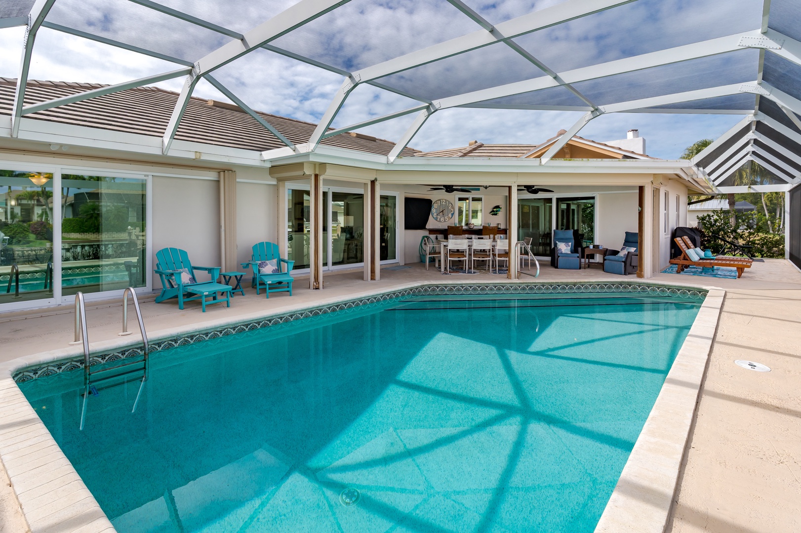 Your private paradise awaits with a sparkling pool and spacious covered terrace for endless relaxation and entertainment.