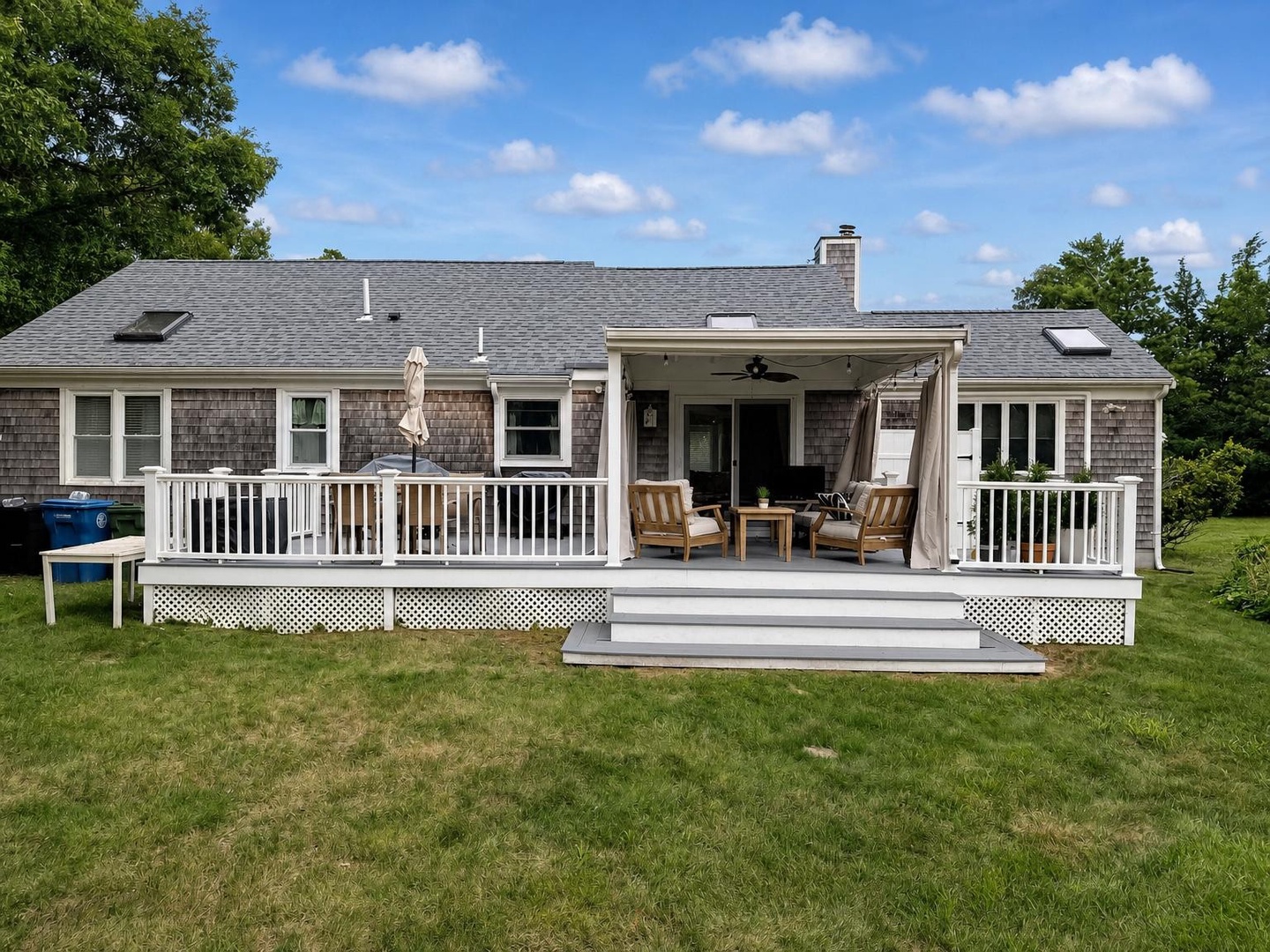 Backyard and deck